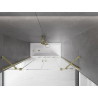 Mexen Velar Duo 2-Panel Sliding Bathtub Screen 150 x 150 cm, Transparent, Brushed Gold - 896-150-000-02-55