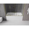 Mexen Velar Duo 2-wing sliding bathtub screen 140 x 150 cm, transparent, brushed gold - 896-140-000-02-55