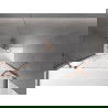 Mexen Velar Duo Badewannenabtrennung 2-flügelig verschiebbar 140 x 150 cm, transparent, Roségold - 896-140-000-02-60