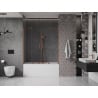 Mexen Velar Duo 2-Wing Sliding Bath Screen 140 x 150 cm, Transparent, Brushed Copper - 896-140-000-02-65