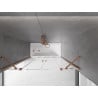 Mexen Velar Duo paroi de baignoire 2 volets coulissants 140 x 150 cm, transparent, cuivre brossé - 896-140-000-02-65