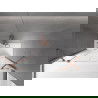Mexen Velar Duo Badewannenfaltwand 2-flügelig, verschiebbar 150 x 150 cm, transparent, gebürstetes Kupfer - 896-150-000-02-65