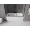 Mexen Velar Duo badwand 2-vleugelig schuifbaar 140 x 150 cm, transparant, zwart - 896-140-000-02-70