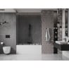 Mexen Velar Duo badwand 2-vleugelig schuifbaar 140 x 150 cm, transparant, zwart - 896-140-000-02-70