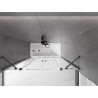 Mexen Velar Duo badwand 2-vleugelig schuifbaar 140 x 150 cm, transparant, zwart - 896-140-000-02-70