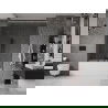 Mexen Velar Duo Badewannenabtrennung 2-flügelig, verschiebbar, 160 x 150 cm, transparent, gebürstetes Gun Gray - 896-160-000-02?