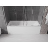 Mexen Velar Duo badwand scherm 2-delig uitschuifbaar 170 x 150 cm, transparant, chroom - 896-170-000-02-01