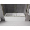 Mexen Velar Duo Duschabtrennung für Badewanne, 2-teilig verschiebbar 180 x 150 cm, transparent, gold - 896-180-000-02-50