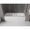 Mexen Velar Duo parawan nawannowy 2-skrzydłowy rozsuwany 180 x 150 cm, transparent, złoty - 896-180-000-02-50