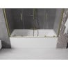 Mexen Velar Duo Badewannen-Faltwand 2-flügelig verschiebbar 170 x 150 cm, transparent, gebürstetes Gold - 896-170-000-02-55