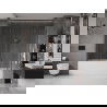 Mexen Velar Duo Badewannenabtrennung, 2-flügelig, verschiebbar, 170 x 150 cm, transparent, gebürsteter Kupfer - 896-170-000-02-?
