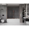 Mexen Velar Duo paravento da vasca da bagno a 2 ante scorrevole 180 x 150 cm, trasparente, rame spazzolato - 896-180-000-02-65