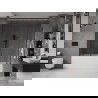 Mexen Velar Duo Badewannenfaltwand, 2-teilig, verschiebbar, 170 x 150 cm, transparent, gebürstetes Gun Gray - 896-170-000-02-66