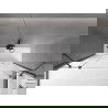 Mexen Velar Duo Badewannenfaltwand, 2-teilig, verschiebbar, 170 x 150 cm, transparent, gebürstetes Gun Gray - 896-170-000-02-66