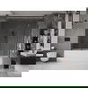 Mexen Velar Duo Badewannenabtrennung 2-flügelig verschiebbar 200 x 150 cm, transparent, gebürstetes Gun Gray - 896-200-000-02-6?