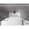 Mexen Velar Duo paratia da vasca da bagno 2-ante scorrevoli 200 x 150 cm, trasparente, grigio canna di fucile spazzolato