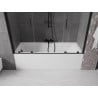 Mexen Velar Duo Badewannenabtrennung 2-flügelig, verschiebbar 170 x 150 cm, transparent, schwarz - 896-170-000-02-70