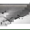 Mexen Velar Duo Badewannen-Abtrennung, 2-flügelig, verschiebbar, 200 x 150 cm, transparent, schwarz - 896-200-000-02-70