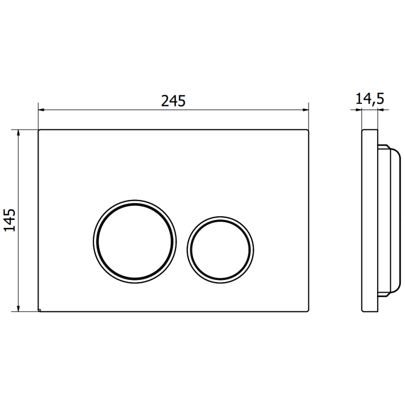 Mexen Fenix 05  flush button, white matte - 600520