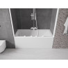 Mexen Velar Duo Bathtub Screen 2-Panel Sliding 140 x 150 cm, Transparent, White - 896-140-000-02-20