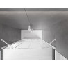 Mexen Velar Duo Bathtub Screen 2-Panel Sliding 150 x 150 cm, Transparent, White - 896-150-000-02-20