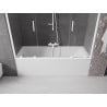 Mexen Velar Duo Bathtub Screen 2-panel Sliding 180 x 150 cm, Transparent, White - 896-180-000-02-20