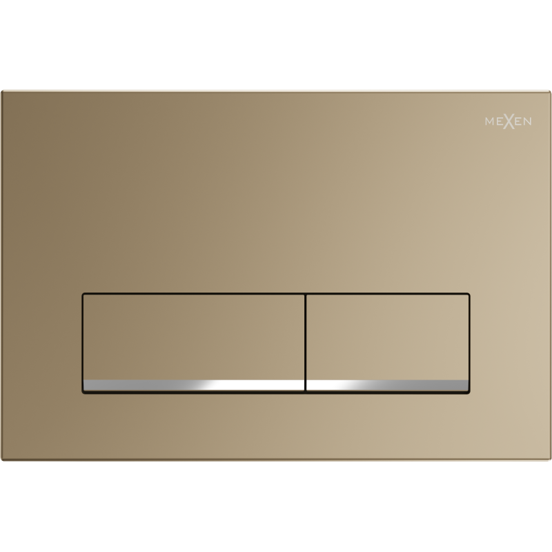 Mexen Fenix 12 bouton de chasse d'eau, doré champagne - 601204