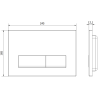 Mexen Fenix 12 spoelknop, mat chroom - 601202