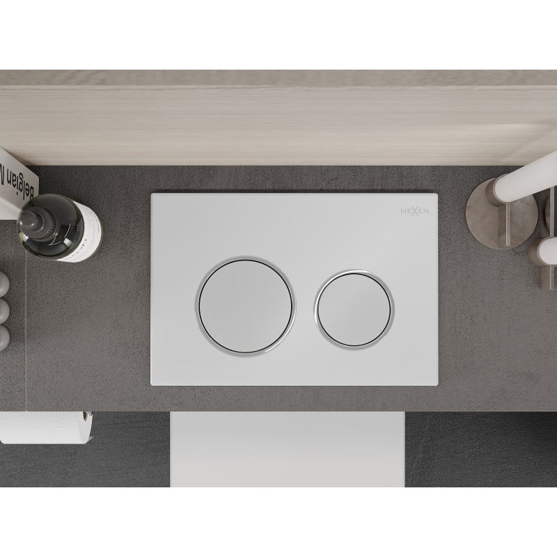 Mexen Fenix 07 XS flush button, matte white - 600720