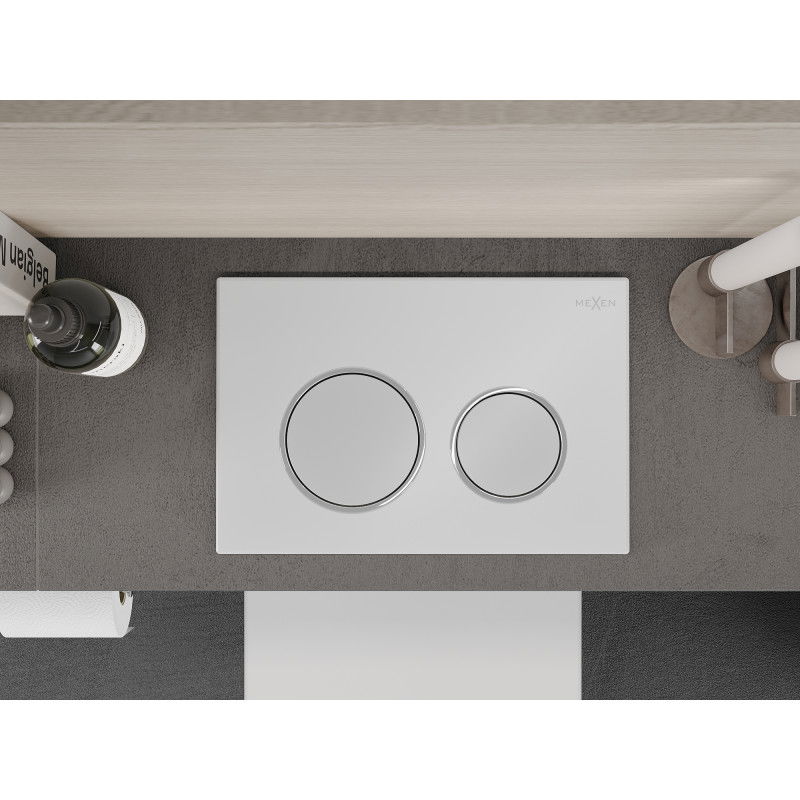 Mexen Fenix 07 XS spoelknop, mat wit - 600720