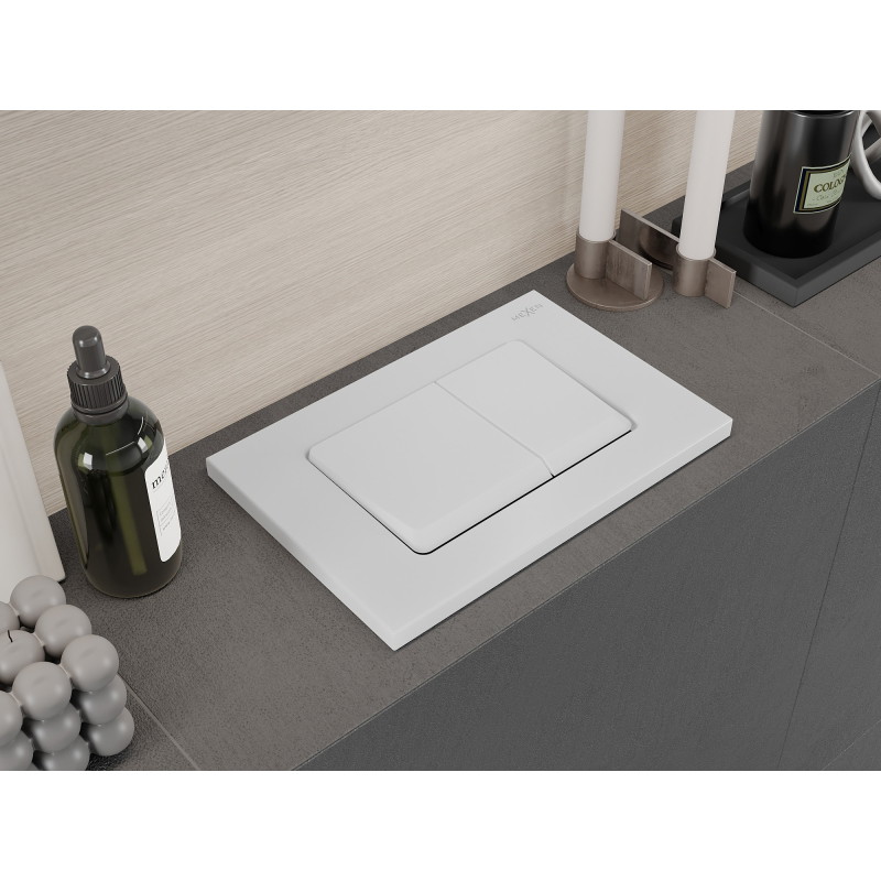Mexen Fenix 10 XS bouton de chasse d'eau, blanc mat - 601020