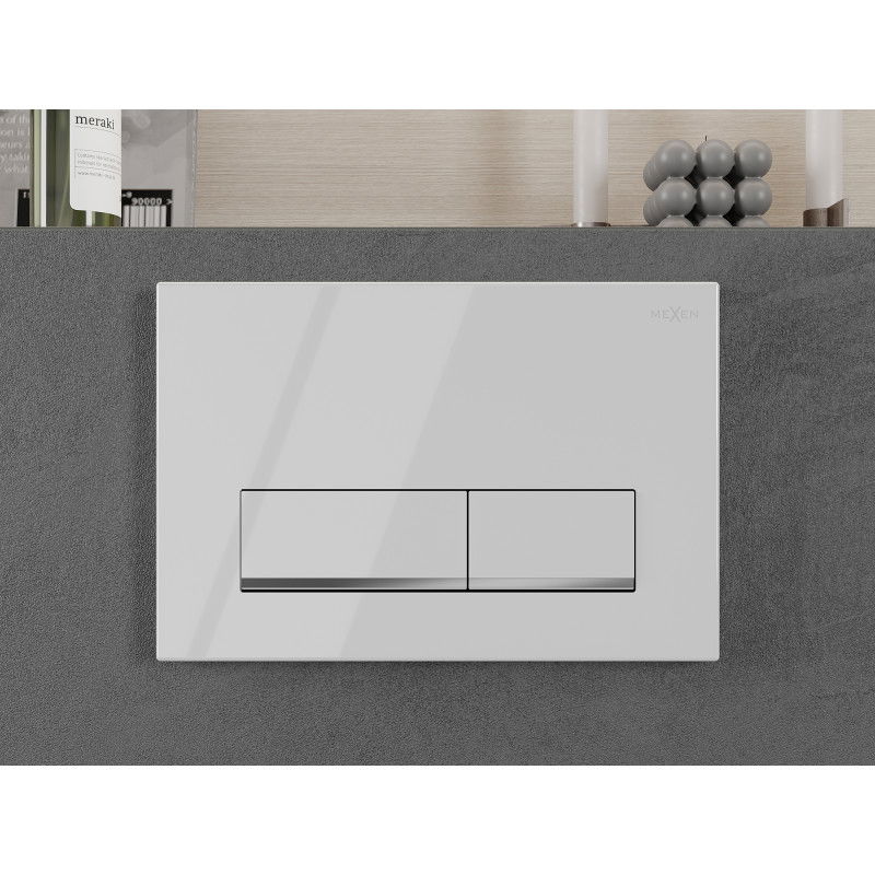 Mexen Fenix 12 botão de descarga, branco brilhante - 601200
