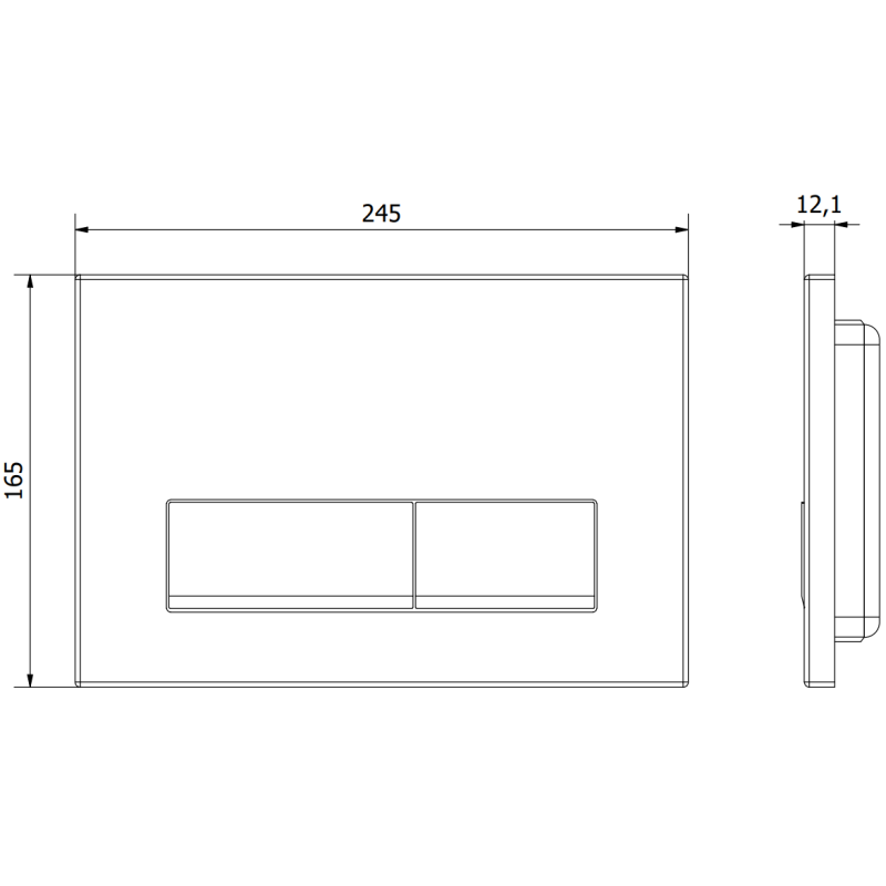 Mexen Fenix 12 flush button, glossy white - 601200