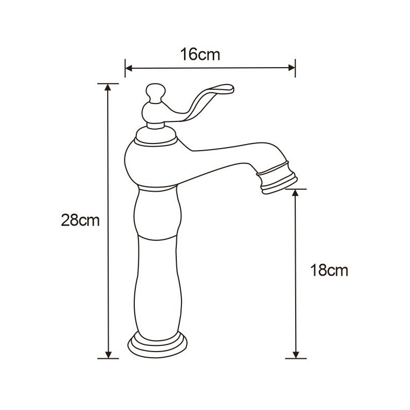 Mexen Vela hoge wastafelkraan, chroom - 744510-00