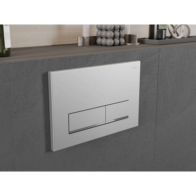 Mexen Fenix 12 pulsante di sciacquo, cromo opaco - 601202