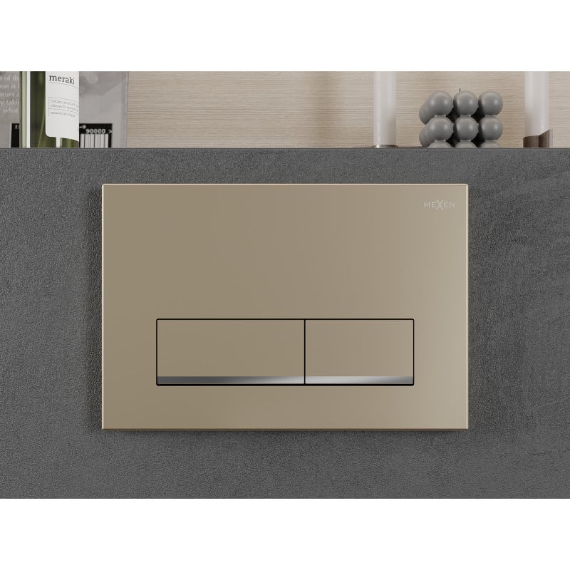 Mexen Fenix 12 flush button, champagne gold - 601204