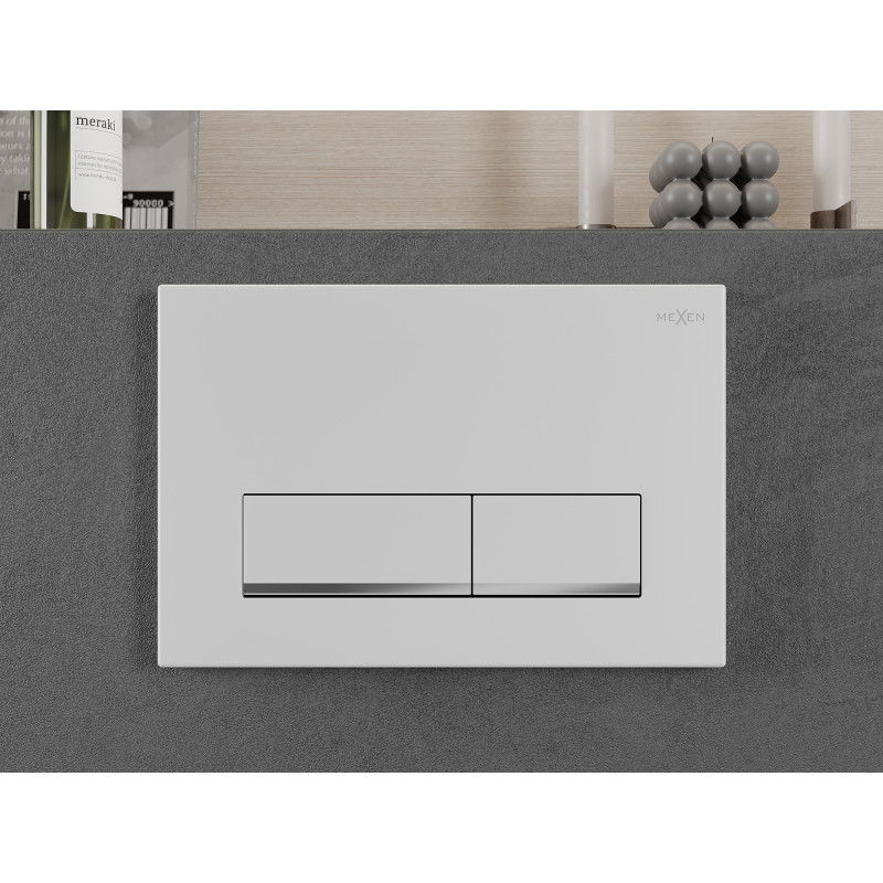 Mexen Fenix 12 spolningsknapp, vit matt - 601220