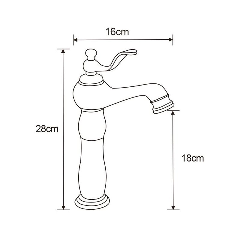 Mexen Vela grifo de lavabo alto, dorado - 744510-50