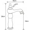 Mexen Vela robinet de lavabo haut, doré - 744510-50