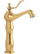 Mexen Vela rubinetto alto per lavabo, oro - 744510-50
