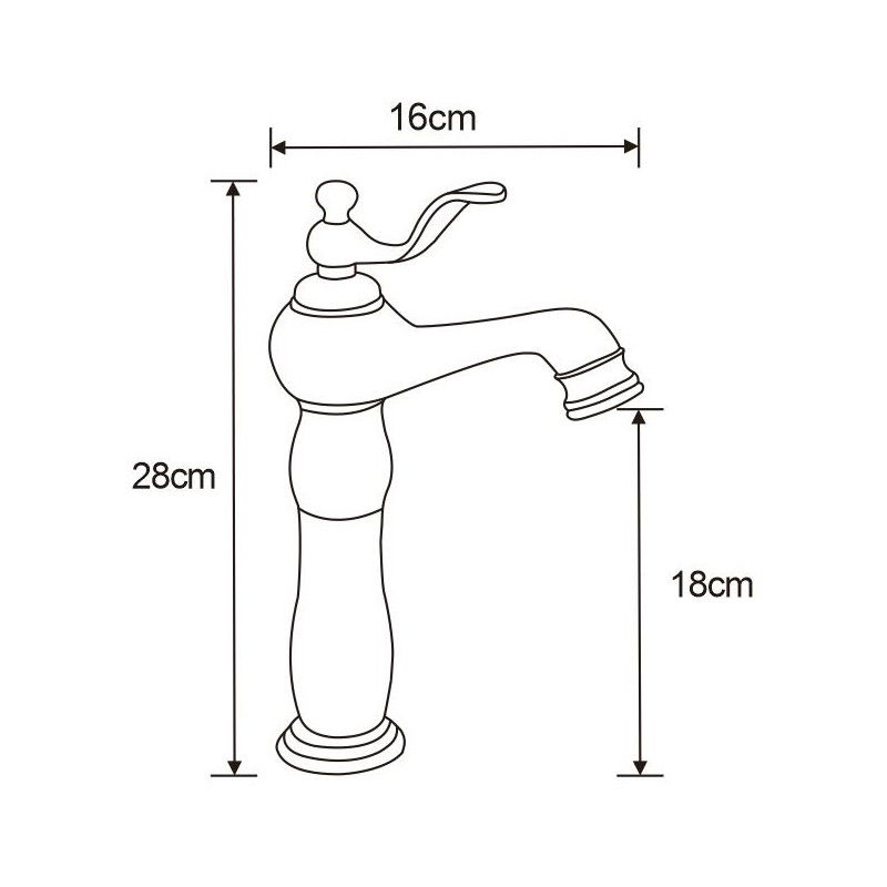 Mexen Vela rubinetto lavabo alto, nero - 744510-70
