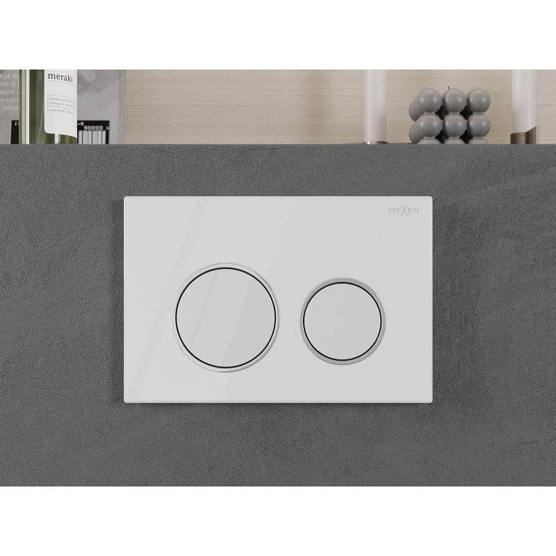 Mexen Fenix 07 XS flush button, glossy white - 600700