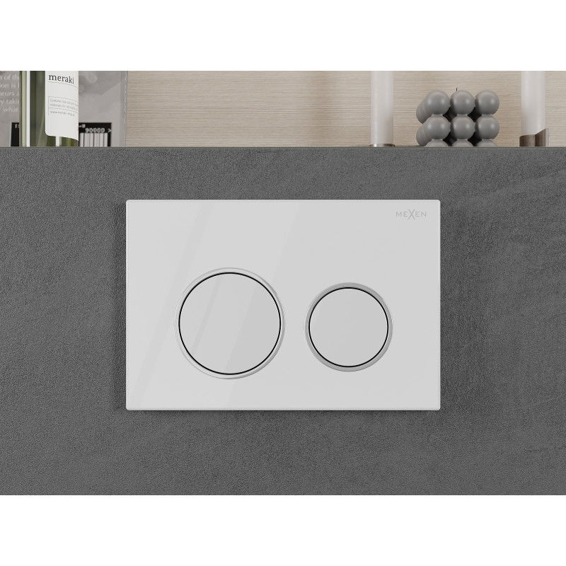 Mexen Fenix 07 XS pulsante di scarico, bianco lucido - 600700