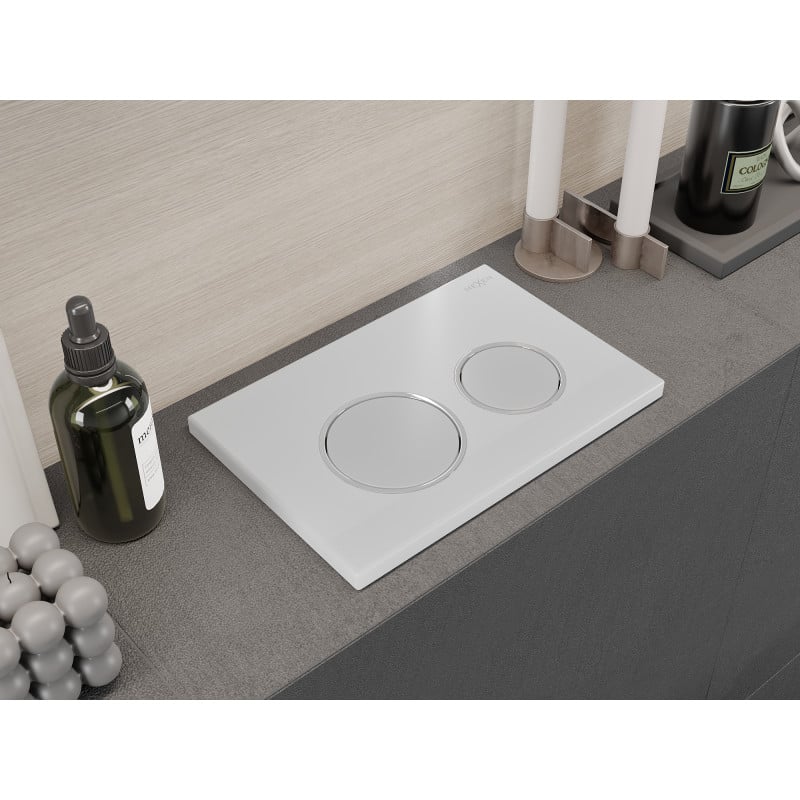 Mexen Fenix 07 XS flush button, glossy white - 600700