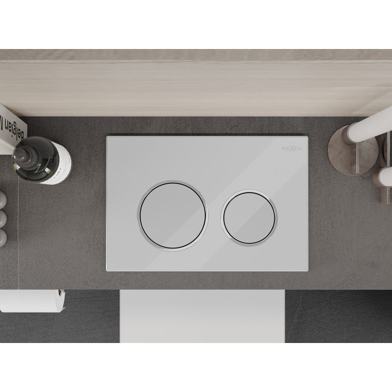 Mexen Fenix 07 XS flush button, glossy white - 600700