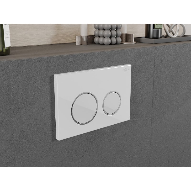 Mexen Fenix 07 XS flush button, glossy white - 600700