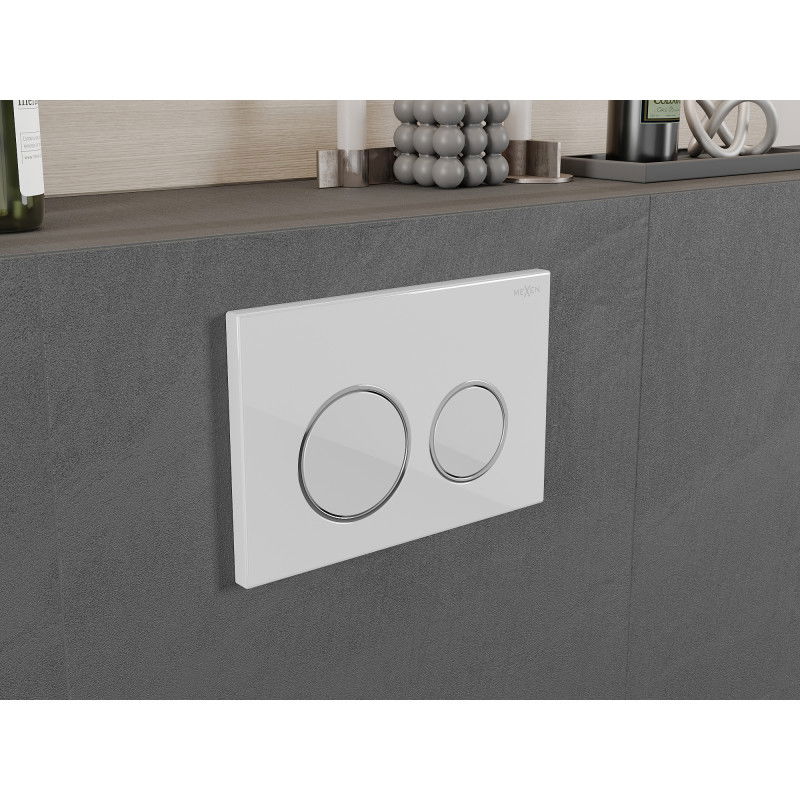 Mexen Fenix 07 XS pulsante di scarico, bianco lucido - 600700