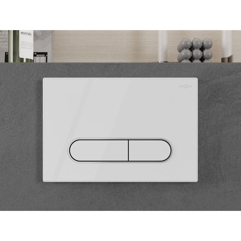 Mexen Fenix 11 pulsante di scarico, bianco lucido - 601100