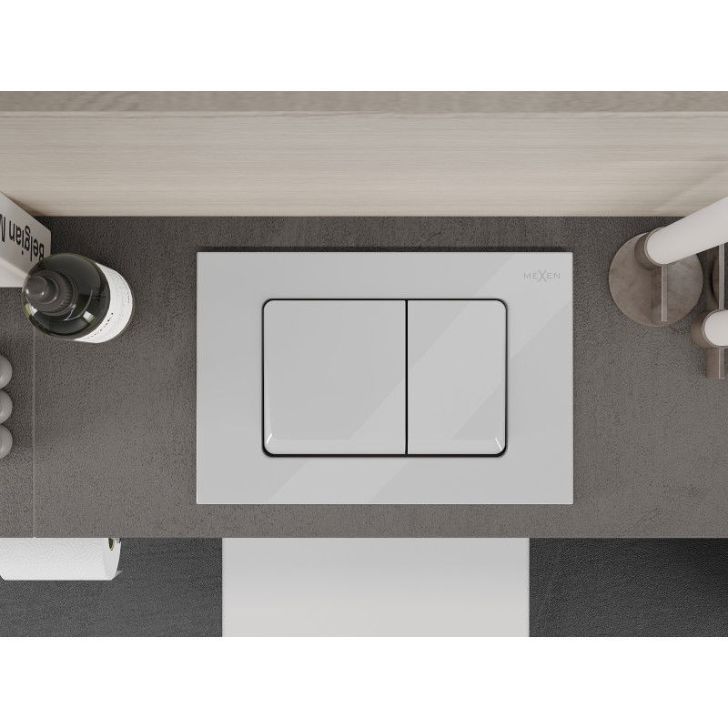 Mexen Fenix 10 XS flush button, glossy white - 601000