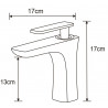 Mexen Indus robinet de lavabo, blanc/doré - 744600-25